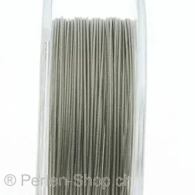 Top Q Stahldraht Nylon besch. 10m 7 Str., Farbe: Silber, Grösse: 0.38 mm, Menge: 1 Stk.