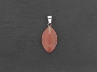 Cherry Quartz Pendentif coeur, pierre semi-précieuse, Couleur: rouge, Taille: ±23x14mm, Quantité : 1 pièce.