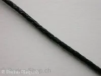 L band soft (Bolo) geflochten, ab Spule, schwarz, ±2mm, 10cm
