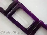 Achat, Halbedelstein, rectangle, violett, ±35x25mm, 2 Stk.