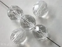 Facette-Geschliffen Glasperlen, kristall, 8mm, 20 Stk.