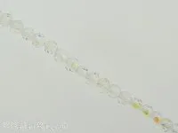 Facette-Geschliffene Glasperlen, kristall ab, 3mm, 50 Stk.