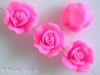 Rose, Kunststoff, pink, ±17x10, 1 Stk.