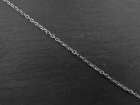 Pendentif en acier inoxydable chain, Couleur: platinum, Taille: ±1.4mm, Quantite: 10cm