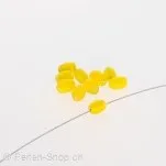 Glasperlen Olive, Farbe Gelb,±7x5mm, 100 Stk.