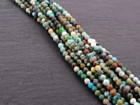 Mix Turquoise facetté, pierre semi-précieuse, Couleur: multi, Taille: ±2mm, Quantité: 1 chain ±39cm