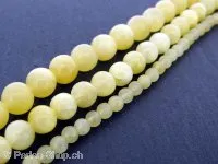Yellow Jade, Halbedelstein, Farbe: gelb, Grösse: ±6mm, Menge: 1 strang ±38cm (±65 Stk.)
