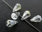 Preview: Tropfen Perlen, Farbe: Kristall irisierend, Grösse: ±9x15mm, Menge: 1 Stk.