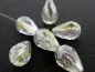 Preview: Tropfen Perlen, Farbe: Kristall irisierend, Grösse: ±12x18mm, Menge: 1 Stk.