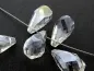 Preview: Tropfen Perlen, Farbe: Kristall irisierend, Grösse: ±12x20mm, Menge: 1 Stk.