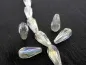 Preview: Tropfen Perlen, Farbe: Kristall irisierend, Grösse: ±8x17mm, Menge: 1 Stk.