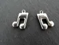 Preview: Stainless Steel Pendant Music, Color: Platinum, Size: ±17x11mm, Qty: 1 pc.