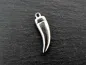 Preview: Stainless Steel Pendant Teeth, Color: Platinum, Size: ±23x7mm, Qty: 1 pc.