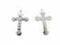 Preview: Stainless Steel Pendant Cross, Color: Platinum, Size: ±30x17mm, Qty: 1 pc.