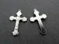 Preview: Stainless Steel Pendant Cross, Color: Platinum, Size: ±30x17mm, Qty: 1 pc.