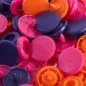 Preview: Prym Love Druckknopf Color Snaps, orange, pink & violett, Grösse: 12.4 mm, Karte 30 Stk.