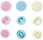 Preview: Prym Love Druckknopf Color Snaps, rosa, hellblau & creme, Grösse: 12.4 mm, Karte 30 Stk.