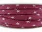 Preview: Double-folded ribbon with star pattern, color: pink, Size: ±6mm, Qty: 1 meter