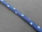 Preview: Double-folded ribbon with star pattern, color: blue, Size: ±6mm, Qty: 1 meter