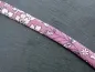 Preview: Double-folded ribbon with pattern, color: pink/multi, quantity: 1 meter