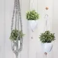 Preview: Hoooked Zpagetti Macramé Hanging Basket Gravel Grey, Color: grey, Quantity: 1 piece.