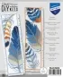 Preview: Vervaco Lesezeichenpackung Blaue Federn 2er Set, Grösse: 2.4 x 8 cm