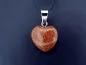 Preview: Goldstone Pendentif coeur, pierre semi-précieuse, Couleur: brun, Taille: ±16mm, Quantité : 1 pièce.