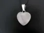 Preview: Rose Quartz Heart Pendant, Semi-Precious Stone, Color: rose, Size: ±16mm, Qty: 1 pc