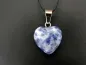 Mobile Preview: Sodalite Heart Pendant, Semi-Precious Stone, Color: blue, Size: ±16mm, Qty: 1 pc