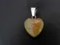 Preview: Unakite Heart Pendant, Semi-Precious Stone, Color: green, Size: ±16mm, Qty: 1 pc