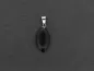 Preview: Blackstone Heart Pendant, Semi-Precious Stone, Color: black, Size: ±23x14mm, Qty: 1 pc