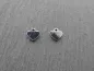 Mobile Preview: Stainless Steel Heart, Color: Platinum, Size: ±7mm, Qty: 1 pc.
