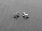 Preview: Stainless Steel Star, Color: Platinum, Size: ±8x7mm, Qty: 1 pc.