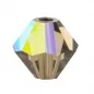 Preview: Preciosa Bicon, Color: Black Diamond AB, Size: 4mm, Qty: ±100 pc.