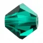 Preview: Preciosa Bicon, Color: Emerald, Size: 4mm, Qty: ±100 pc.