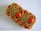 Mobile Preview: Bracelt with howlite beads, orange, 1 pc.