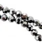 Preview: Facet-Polished Glassbeads round, Size: 6mm, Color: silver, Qty: 50 pc.