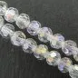 Preview: Facet-Polished Glassbeads round, Size: 6mm, Color: crristal ab, Qty: 50 pc.