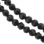 Preview: Facet-Polished Glassbeads round, Size: 6mm, Color: black, Qty: 50 pc.