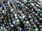 Preview: Facet-Polished glassbeads, Color: black ab frosted, Size: ±4mm, Qty: ±100 pc.