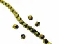 Preview: Facet-Polished glassbeads, Color: gold metalic, Size: ±4mm, Qty: ±100 pc.