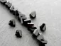Preview: Dreieck Facette-Geschliffen Glasperlen, Farbe: schwarz, Grösse: ±2x4mm, Menge: ±50 Stk.
