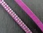 Preview: Imitation suede lace with rhinestones, purple, ±5mm, ±1 meter