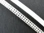 Preview: Imitation Wildlederband mit Strasssteine, blanc, ±5mm, ± 1 meter