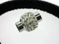 Preview: Magnetic Clasps with ±56 rhinestones, ±17x13mm, silver color, 1 pc.