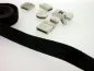 Preview: Leather Cord, black with reptile print, ±14x2mm, ±150cm
