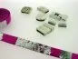 Preview: Lederband, pink/silber, ±10x2mm, ±125cm