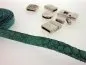 Preview: Lederband, türkis mit reptile muster, ±10x2mm, ±100cm