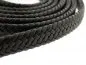 Preview: Leatercord braided, black, ±12x5mm, 10cm