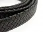 Preview: Leatercord braided, black, ±22x5mm, 10cm